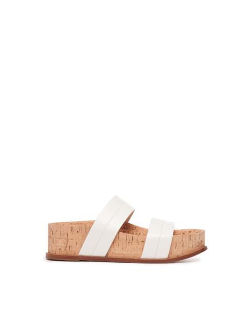 Striker Platform Sandal in Cream Leather