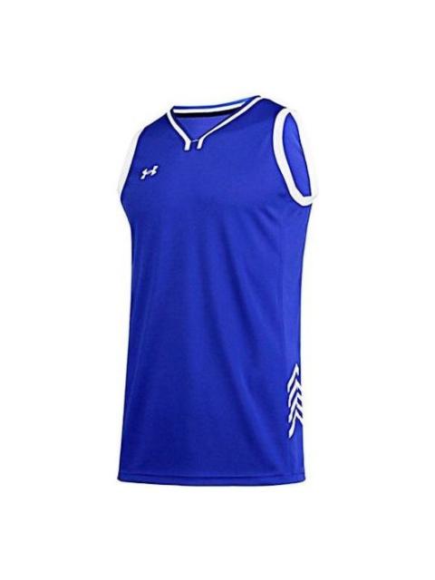 Under Armour Logo Basketball Jersey 'Blue White' 21500104-400