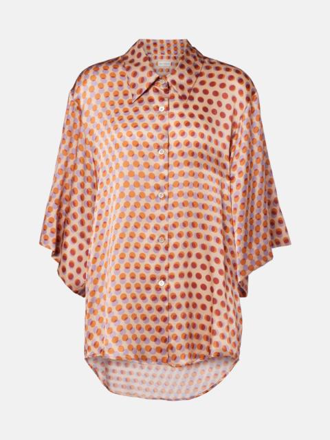Polka-dot silk shirt