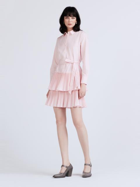 STERLING LONG SLEEVE PLEATED MINI DRESS