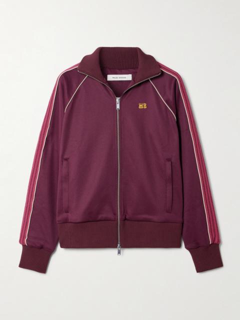 Mantra Knit-trimmed Embroidered Jersey Jacket