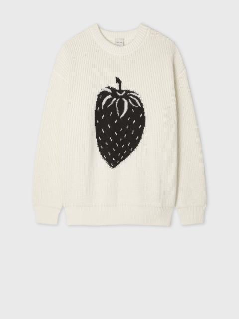 Women's Cream 'Strawberry' Knitted Sweater
