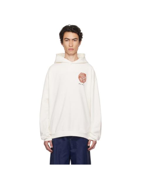 White Graphic Hoodie