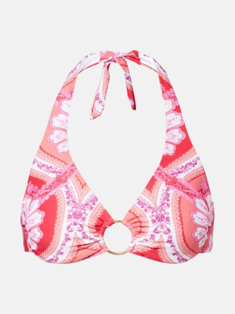 Brussels printed bikini top