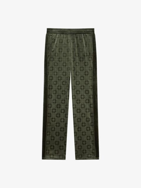JOGGER PANTS IN MONOGRAM 72 VELVET