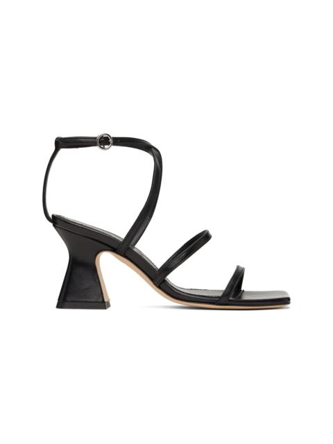 Black Edda Leather Heeled Sandals