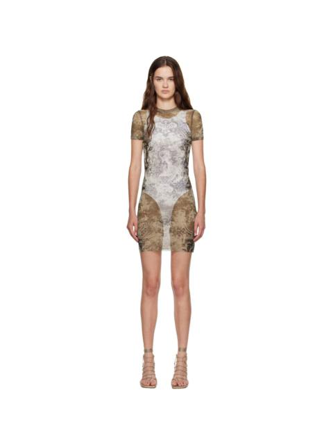 Beige 'The Médaillon' Minidress