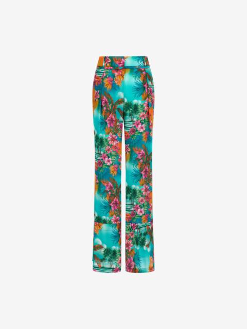 Hawaii print trousers