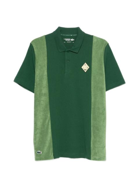 colourblock patch polo shirt