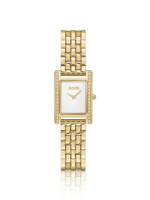 WHITE-DIAL WATCH IN A GOLD EFFECT