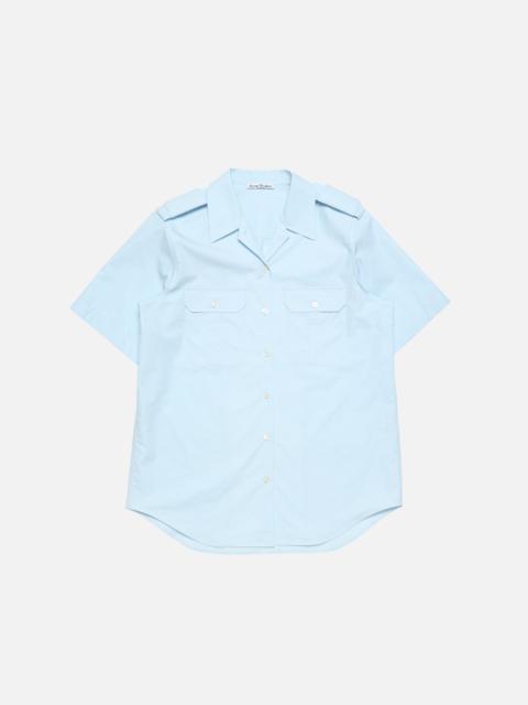 Poplin button-up shirt - Baby blue