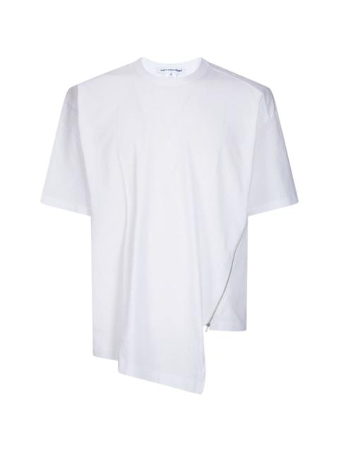 zip asymmetric T-shirt