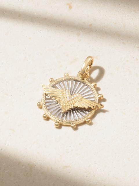 Passion Medium 18-karat Yellow And White Gold Diamond Pendant