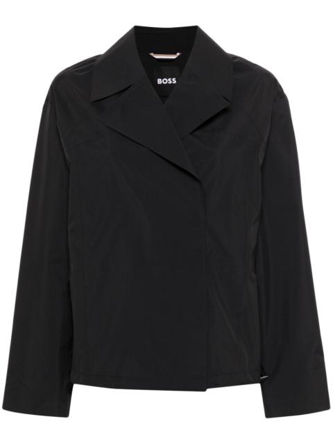 logo-plaque waterproof jacket