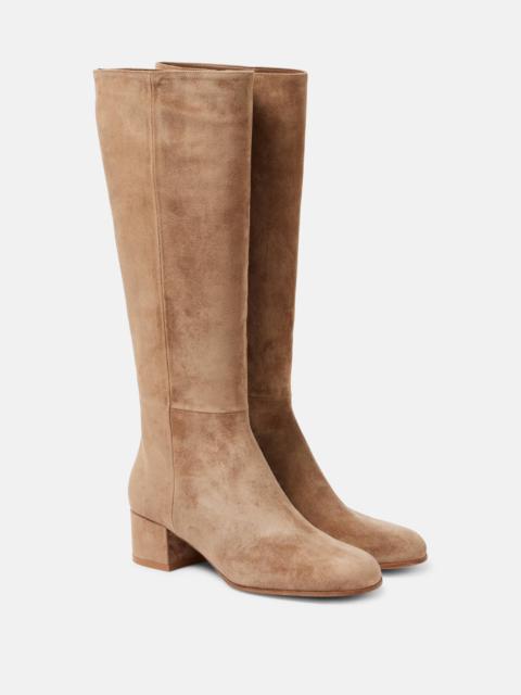 45 suede knee-high boots