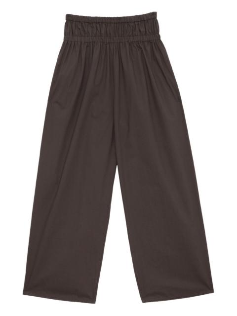 Tin elasticated-waistband trousers