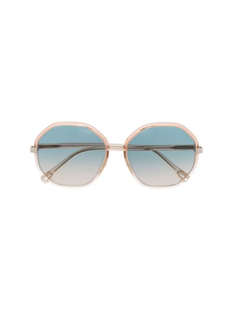 round-frame tinted sunglasses