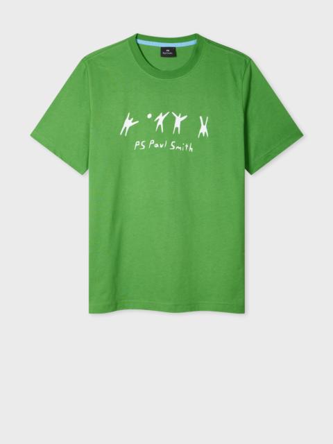 Green 'Volleyball' Print T-Shirt