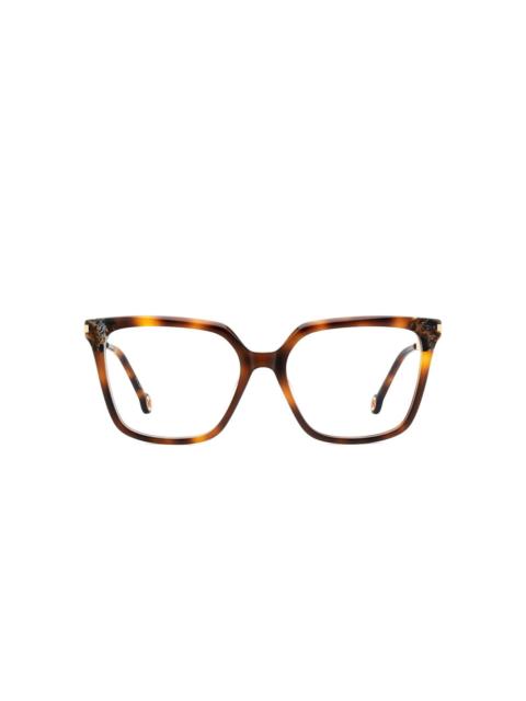 square-frame tortoiseshell glasses