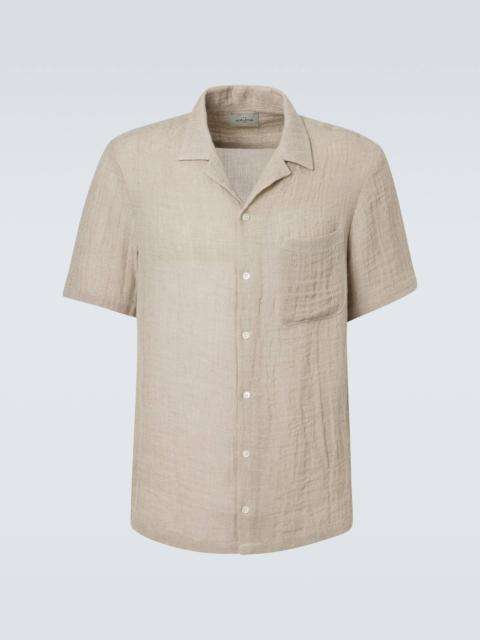 Linen bowling shirt