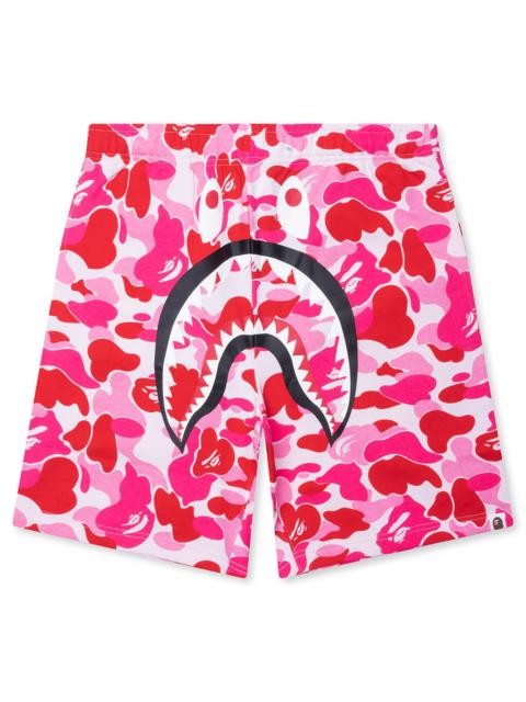 ABC CAMO SHARK SWEAT SHORTS - PINK