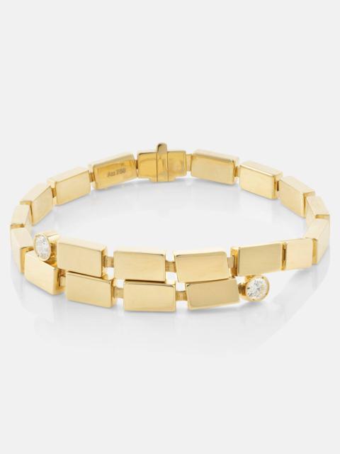 18kt gold bracelet with diamonds