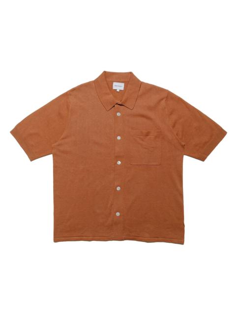 Rollo Cotton Linen SS Shirt Red Clay