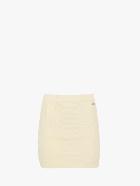 CABLE KNIT MINI SKIRT