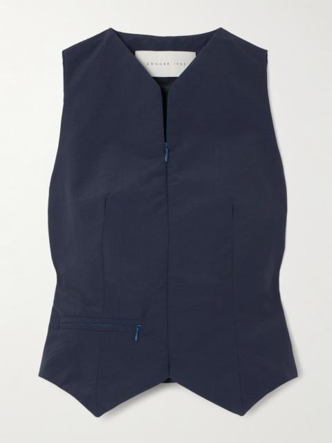 Recycled-twill Vest