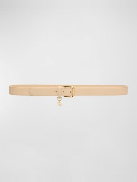 DG Charm Smooth Leather & Brass Belt
