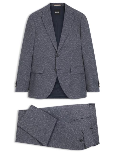 TWO-PIECE REGULAR-FIT SUIT IN STRETCH BOUCLÉ