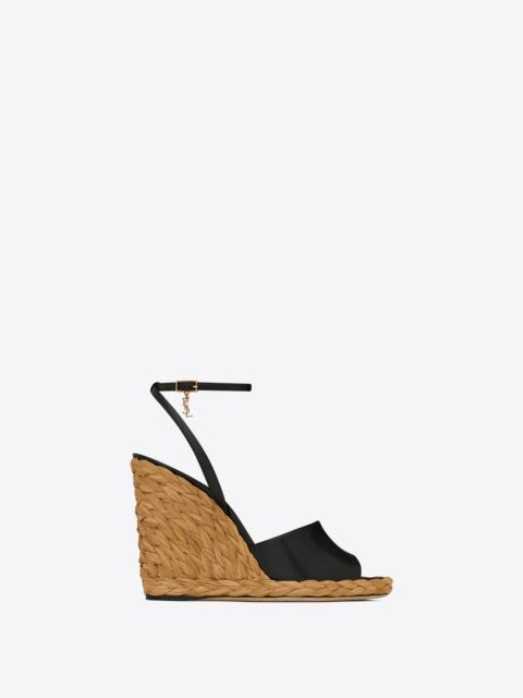 paloma wedge espadrilles in smooth leather