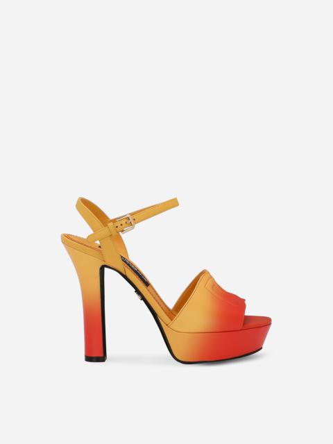 Calfskin platform sandals