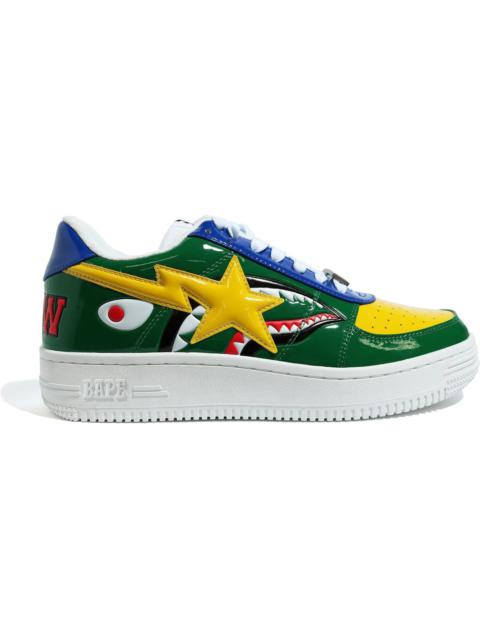 A Bathing Ape Bape Sta Low M2 20th Anniversary Patent Green Shark