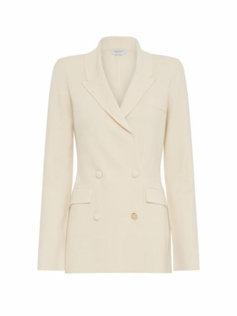 Ceto Knit Blazer in Off White Merino Wool Cashmere