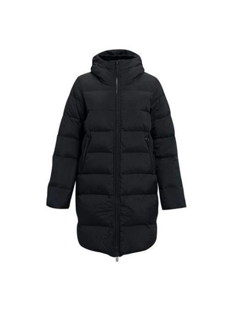 (WMNS) Under Armour ColdGear Infrared Long Down Jacket 'Black' 1364899-001