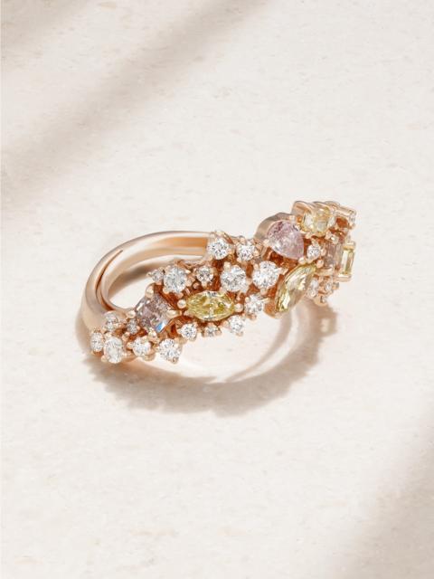 Scatter 18-karat Rose Gold Diamond Ring
