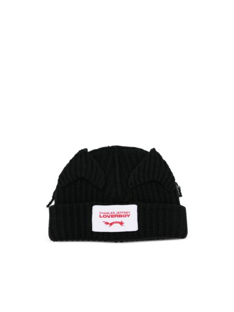 animal-ears beanie hat