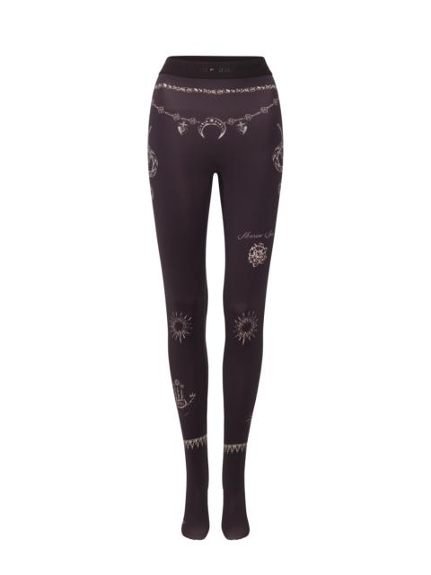 Tattoo Printed Jersey Leggings