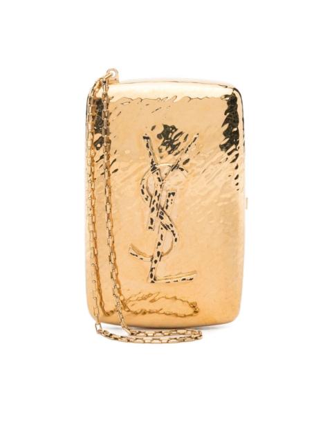 hammered-logo cigarette case