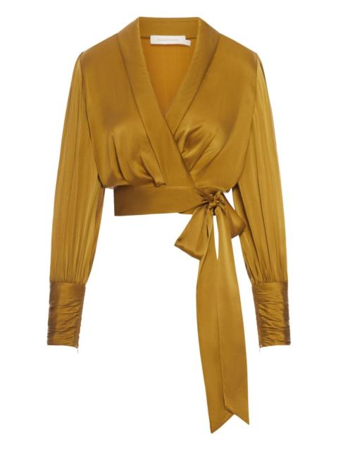 silk wrap top