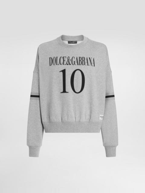 Cotton sweatshirt with logo