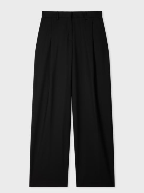 Women's A Suit To Travel In - Black Pleated Wide Leg Trousers