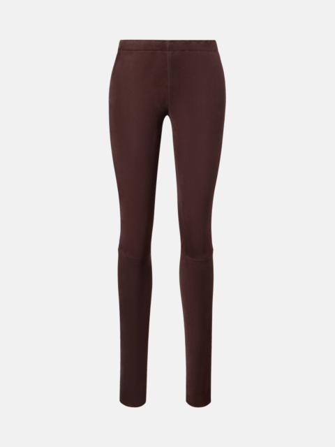 Carolyn mid-rise suede leggings