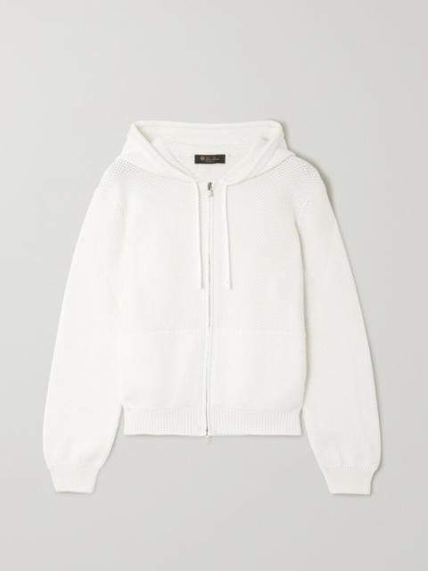 Open-knit Cotton Hoodie