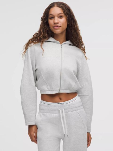 Loungeful Relaxed-Fit Full-Zip Cropped Hoodie