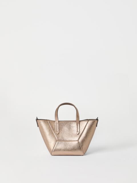 BC Duo mini bag in lamé calfskin with monili