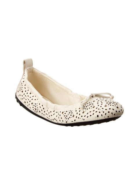 TOD's Gommino Studded Leather Ballerina Flat