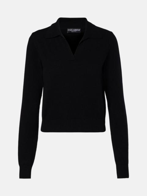 Cashmere polo sweater