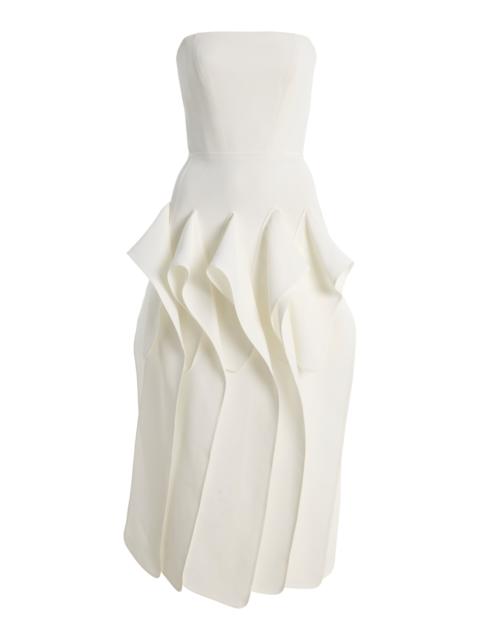 Breakout Strapless Midi Dress white